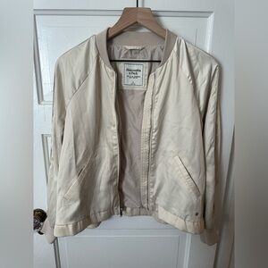 Abercrombie & Fitch Satin Bomber Jacket Sz S